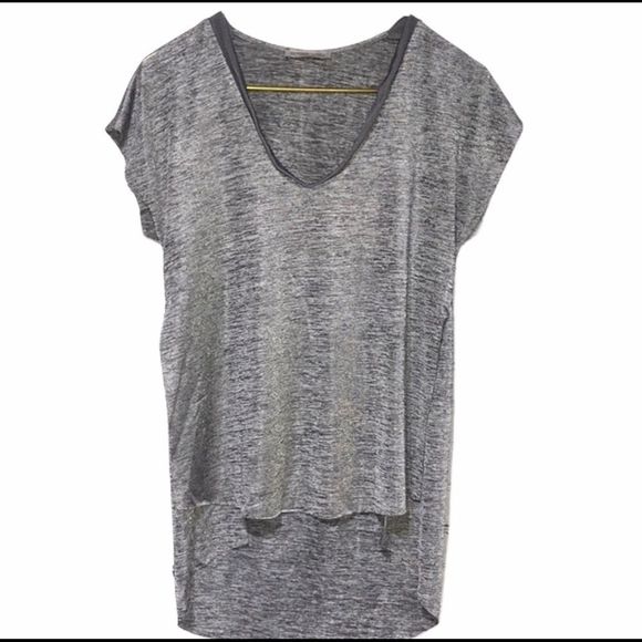 Tunique Suzanne Betro Rayée Gris Et Blanc, Coupe Hi-lo Taille M, Neuve Avec étiquettes